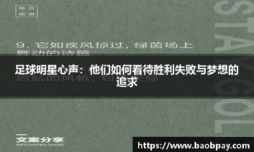 足球明星心声：他们如何看待胜利失败与梦想的追求